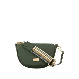 Yelloe Green Solid Medium Sling Handbag-picture-21