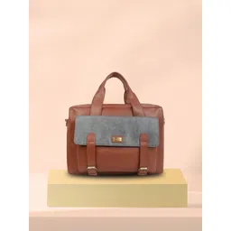 yelloe Men Colourblocked Laptop Bag-picture-40