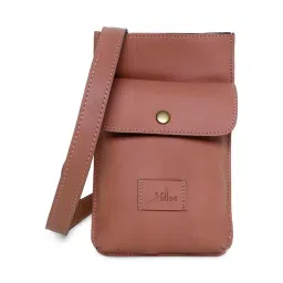 Yelloe Tan Solid Small Pouch-picture-17