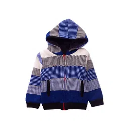 Yellow Apple Girls Checked Striped Pullover-picture-18