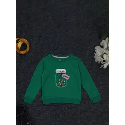 Yellow Apple Girls Embroidered Embellished Woollen Pullover Sweater-picture-43