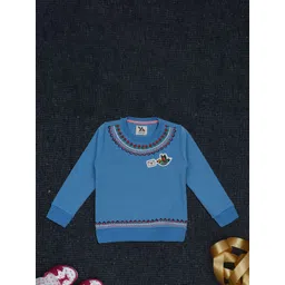 Yellow Apple Girls Floral Embroidered Woollen Pullover Sweater-picture-41