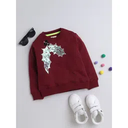 Yellow Apple Girls Graphic Printed Embellished Woollen Pullover Sweatshirt-picture-47