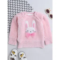 Yellow Apple Girls Quirky Woollen Pullover-picture-37