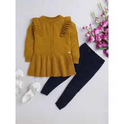 Yellow Apple Girls Woolen Clothing Set-picture-48