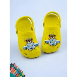 Yellow Bee Boy Bear Pilot Rotating Charm Clogs-picture-23