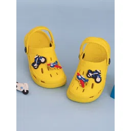 Yellow Bee Boys Airplane & Motorbike PrintedClogs-picture-41