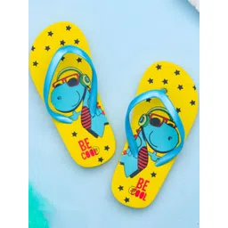 Yellow Bee Boys Dinosaur Printed Thong Flip-Flops-image-23