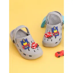 Yellow Bee Boys Fun Racing Car Printed Clogs-picture-21