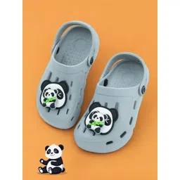 Yellow Bee Boys Panda & Bamboo Rotating Charms Clogs-picture-31