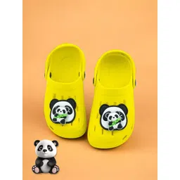 Yellow Bee Boys Panda & Bamboo Rotating Charms Clogs-picture-27