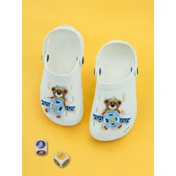 Yellow Bee Boys Pilot Bear & Airplane Charm Clogs-picture-39