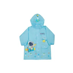 Yellow Bee Boys Printed Hooded Rain Jacket-picture-34