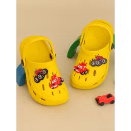 Yellow Bee Boys Printed Rubber Clogs-picture-27