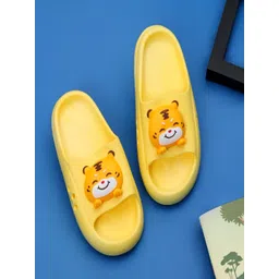 Yellow Bee Boys Tiger Embellished Sliders-picture-42