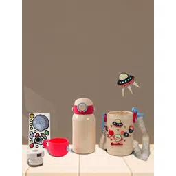 Yellow Bee Cream Printed Stainlees Steel Flask Water Bottle 500 ml-picture-55