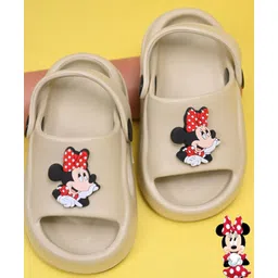 Yellow Bee Disney Mickey Mouse & Friends Featuring Minnie Mouse Character Applique Detailed With Back Sling Clogs - Beige-picture-27