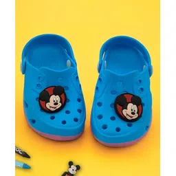 Yellow Bee Disney Perforated Clogs With Mickey Mouse Designed Charms - Blue-picture-22