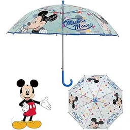 yellow bee Disney Transparent Mickey Mouse Umbrella for Boys, Multicolor, 4-8 Years-picture-12