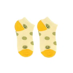 Yellow Bee Girls Pack Of 3 Patterned Ankle-Length Cotton Socks image 4