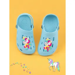 Yellow Bee Girls Unicorn Charm Clogs-picture-21