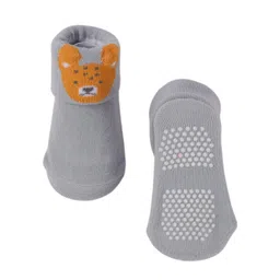 Yellow Bee Infant Boys Bear Face Patterned Cotton Ankle-Length Socks image 5
