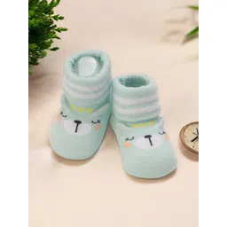 Yellow Bee Infant Girls Patterned Non-Slip Ankle Length Socks-picture-57