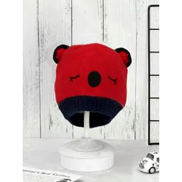 Yellow Bee Infants Boys Knitted Beanie With Teddy Ears-picture-22