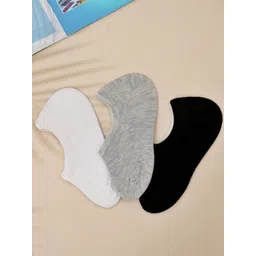 Yellow Bee Kids Pack Of 3 Cotton Shoe Liners Socks-picture-22