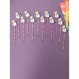 Yellow Bee Kids Set Of 12 Pink Unicorn Printed Pencil-picture-46