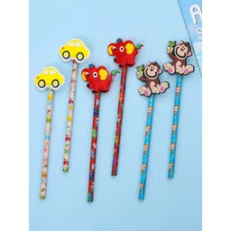 Yellow Bee Kids Set Of 6 Printed Wooden Pencil-picture-19