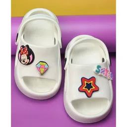Yellow Bee Mickey & Friends Featuring Minnie Mouse Applique Detailed With Sling Back Clogs - White-picture-20