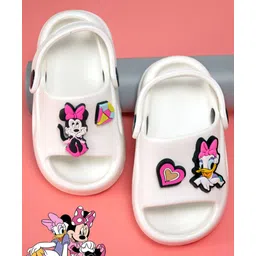 Yellow Bee Mickey & Friends Featuring Minnie Mouse Applique Detailed With Sling Back Clogs - White-picture-19