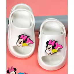 Yellow Bee Mickey & Friends Featuring Solid With Sling Back Clogs With Minnie Mouse Charms - White-picture-28