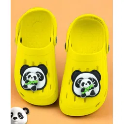 Yellow Bee Perforated Clogs With Aeroplane Rotating Charms - Yellow-picture-19