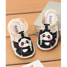 Yellow Bee Rubber Panda Detailed Sandals - Navy-picture-21