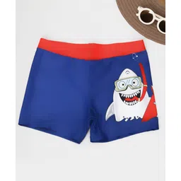 Yellow Bee Shark Printed Shorts - Blue image 1