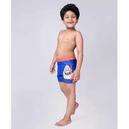 Yellow Bee Shark Printed Shorts - Blue image 5