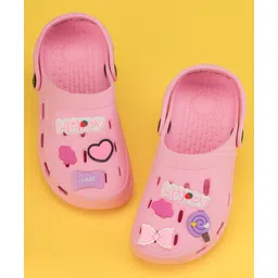 Yellow Bee Solid Clogs With Lollipops & Hearts Charms - Pink-picture-21