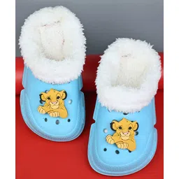 Yellow Bee The Lion King Featuring Simba Applique Detailed Perforated Plush Line Detailed Clogs - Blue-picture-14
