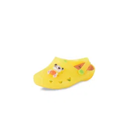 Yellow Bee Unisex Kids Yellow LED Clogs with Panda Motif-picture-51
