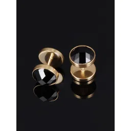 yellow chimes Black Crystal Metal Stud Earring-picture-25