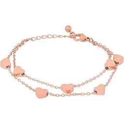 yellow chimes Bracelet for Women and Girls Charm Bracelets for Women | Rose Gold Plated Stainless Steel Western Chain Bracelet | Anniversary Gift for Wife Valentine Gift for Girls-picture-44