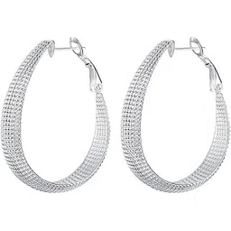 yellow chimes Earrings for Women and Girls Hoop Earrings for Girls | Gold Toned Grometric Circle Hoop Earrings | Birthday Gift for girls and women Anniversary Gift for Wife-picture-32