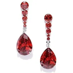 yellow chimes Earrings for Women and Girls | Fashion Multicolor Stone Crystal Drop | Accessories Jewellery for Women Drop Earrings | Anniversary Gift for Wife Valentine Gift for Girls-picture-25