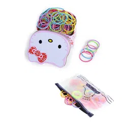 Yellow Chimes Girls 200 Pcs Ponytail Holders-picture-31