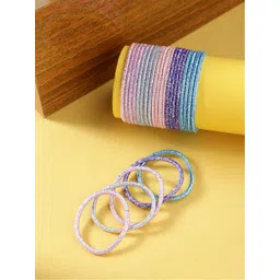 Yellow Chimes Girls Girls Blue & Pink 100 PCs Hair Ponytail Holders-picture-32