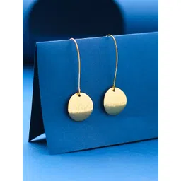 Yellow Chimes Gold-Plated Contemporary Drop Earrings-picture-10