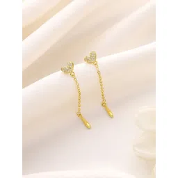 Yellow Chimes Gold-Plated Contemporary Drop Earrings-picture-17