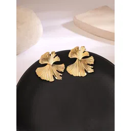 Yellow Chimes Gold Plated Contemporary Drop Earrings-picture-23